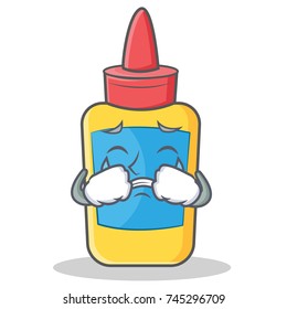 Crying glue bottle character cartoon