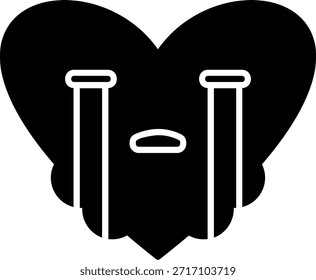 Diseño de icono de estilo de glifo de llanto