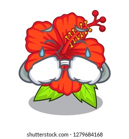 Crying hambiscus flower in the character tree