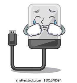 Crying hard drive isolated  