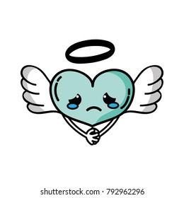 crying heart angel kawaii with arms