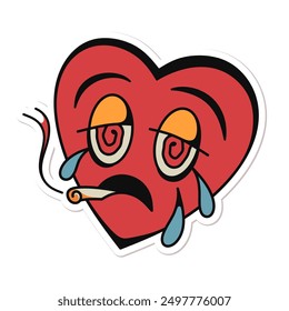 Crying heart design, Available for both personal and commercial users.