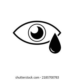 Diseño de iconos llorosos aislados en fondo blanco. ilustración vectorial