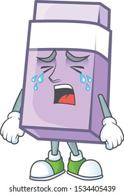 Crying icon eraser cartoon in the character