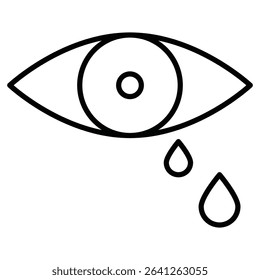 Crying icon simple flat icon vector symbol