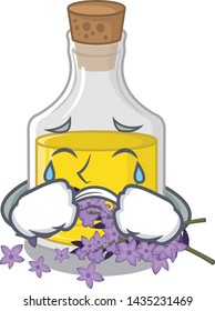 Crying lavender oil in the character shape