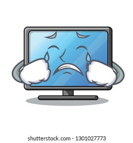 Crying lcd tv in shape of mascot