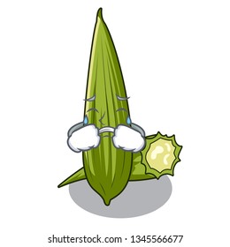 Crying luffa in the a cartoon shape
