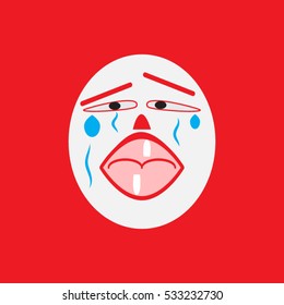 crying man icon, vector illustration EPS 10