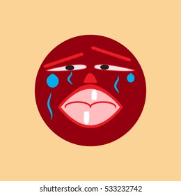 crying man icon, vector illustration EPS 10