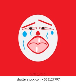 crying, man icon, vector illustration eps10