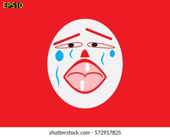 crying, man icon, vector illustration eps10