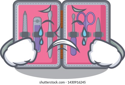 Crying manicure kit in the mascot shape