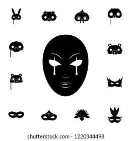 Crying Mask icon. Detailed set of carnival masks icons. Premium quality graphic design icon. One of the collection icons for websites, web design, mobile app on white background