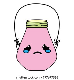 crying mason jar kawaii with wire handle