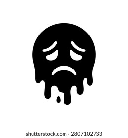 Crying Meltdown Sad Icon Icon Isolated On White Background
