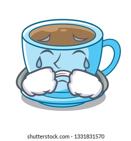Crying milk tea in character the shape