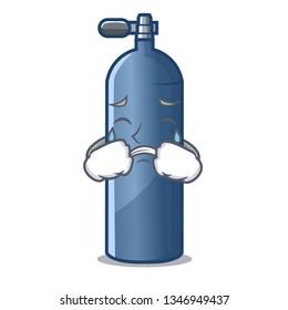 Crying miniature air tank diving character shape