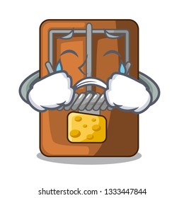 Crying mousetrap isolated with in the cartoon