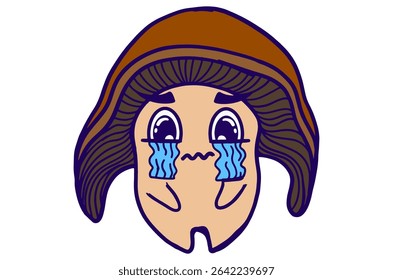 A Crying Mushroom Character Stickers