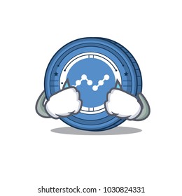 Crying Nano coin mascot cartoon