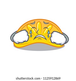 Crying orange jelly candy mascot cartoon