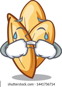 Crying orzo paste in a mascot bowl