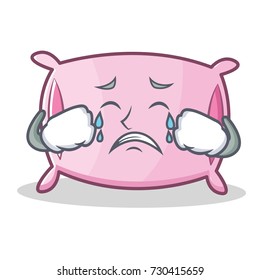 Crying pillow character cartoon style