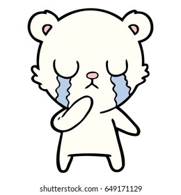 crying polar bear cartoon