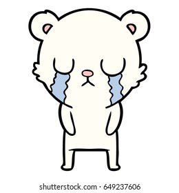 crying polar bear cartoon