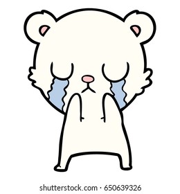 crying polar bear cartoon