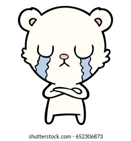 crying polar bear cartoon