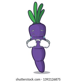 Crying purple carrots in the character shape