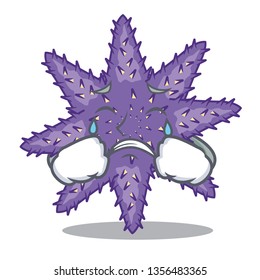 Crying purple starfish in the character shape