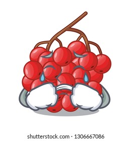 Crying rowan slices fruit cartoon berries shape