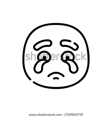 Crying Sad Tears Emotion Unhappy Expression Icon
