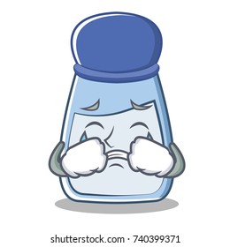 Crying salt character cartoon style