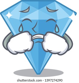 Crying sapphire gem in a mascot box