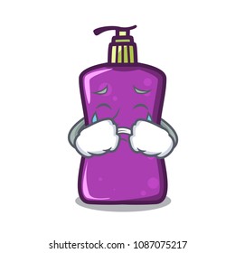 Crying shampo mascot cartoon style