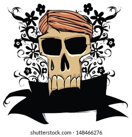 Crying skull banner