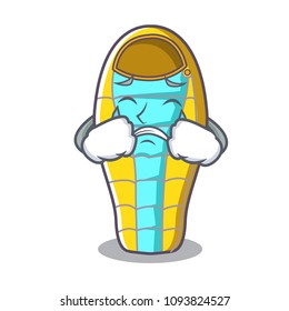 Crying sleeping bad mascot cartoon