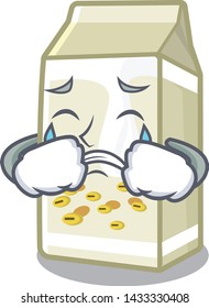 Crying soy milk in the mascot shape