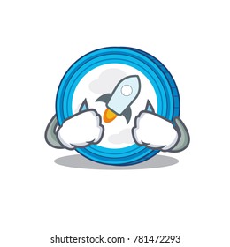 Crying stellar coin character cartoon