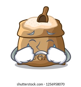 Crying sugar that burlap sack on mascot