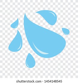 Crying tears of eye vector isolated cartoon for human face sad emotion or cry