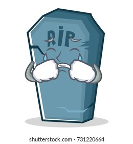 Crying tombstone character cartoon object
