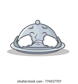 Crying tray character cartoon style