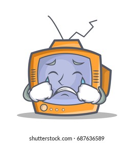 Crying Tv Character Cartoon Object Stock Vector (Royalty Free ...