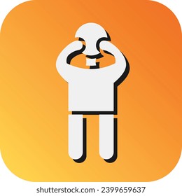 Crying Vector Glyph Gradient Background Icon For Personal And Commercial Use.
