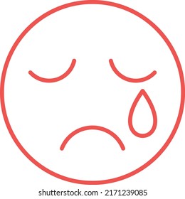 Crying vector icon. Can be used for printing, mobile and web applications.